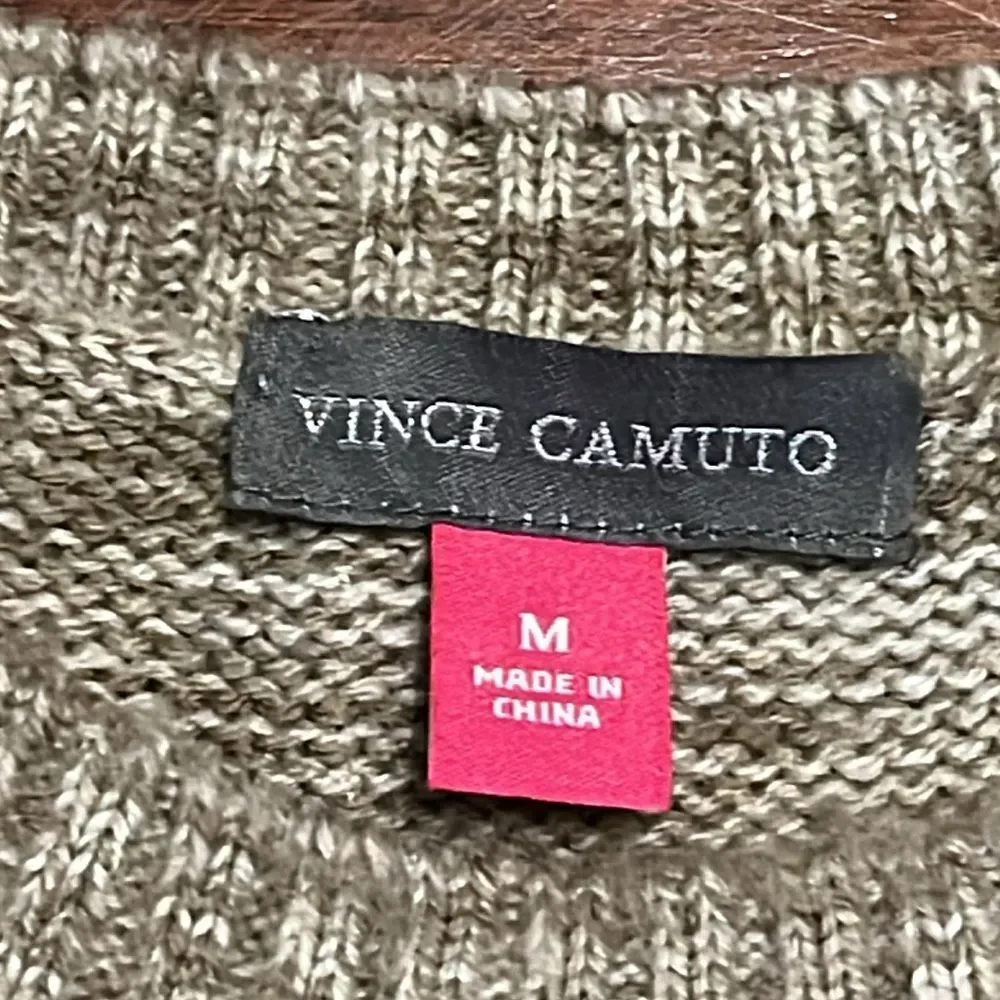 Ladies Vince Camuto Tan & Cream Medium Sweater